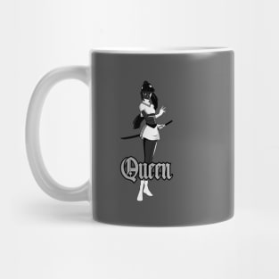 Anime Queen Black Out With sword Mug